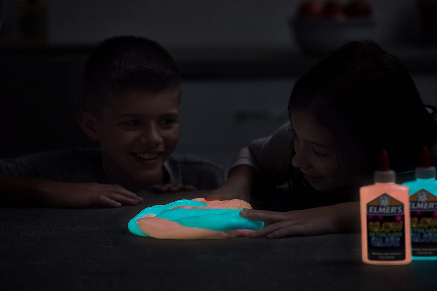 imageElmers Glow in the Dark Liquid Glue Great for Making Slime Washable Assorted Colors 5 Ounces Each5 Oz