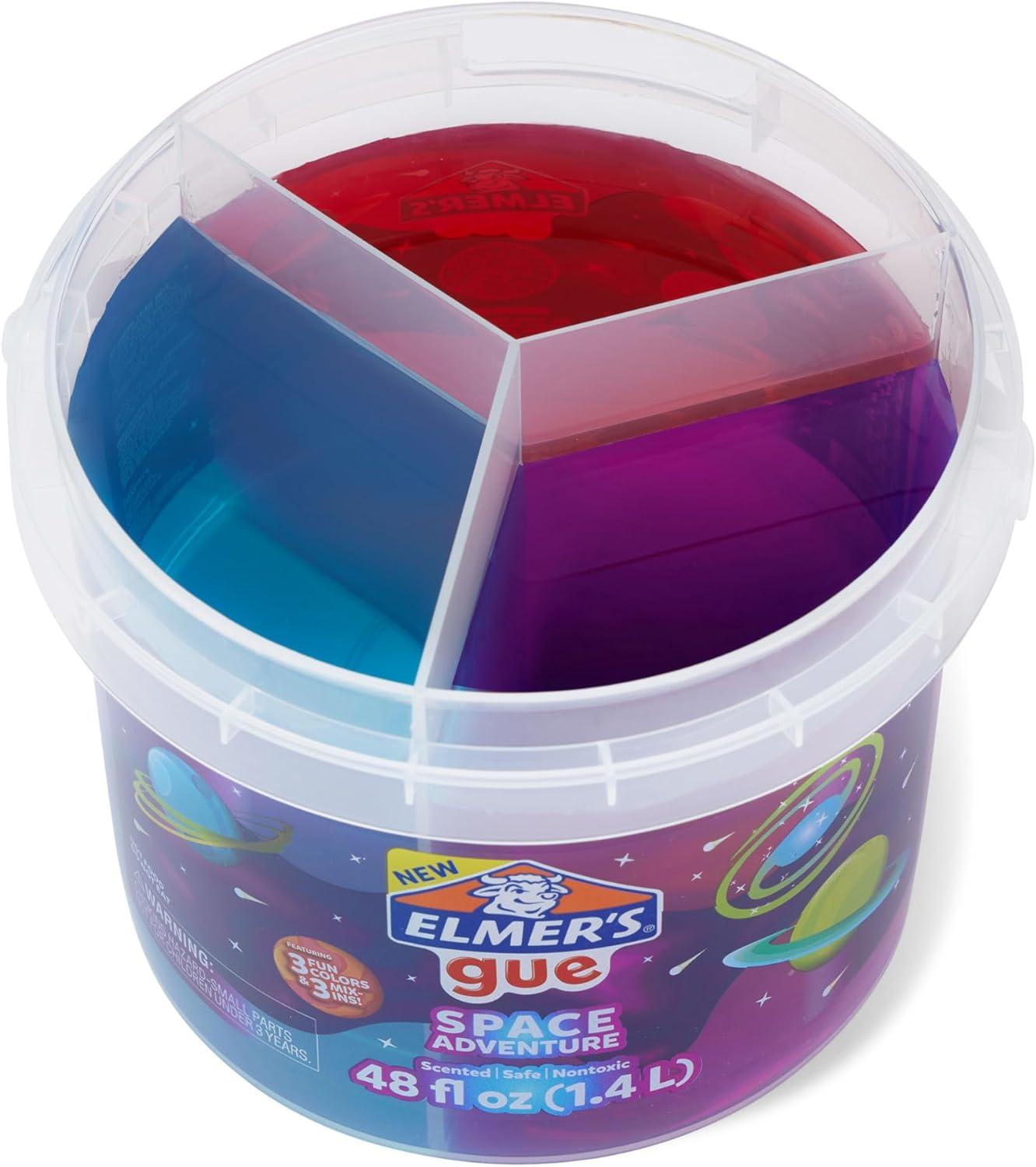 imageElmers Gue Premade Includes 5 Sets of Slime Addins 3 Lb Bucket Glassy ClearSpace Adventure