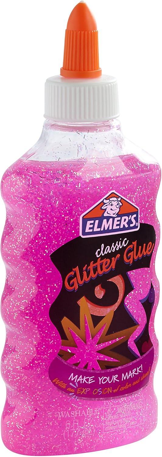 imageElmers Liquid Glitter Glue Great For Making Slime Washable Assorted Colors 6 Ounces Each 3 Count4 count Assorted