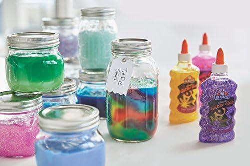 imageElmers Liquid Glitter Glue Great For Making Slime Washable Assorted Colors 6 Ounces Each 3 CountGreen  Purple  Pink