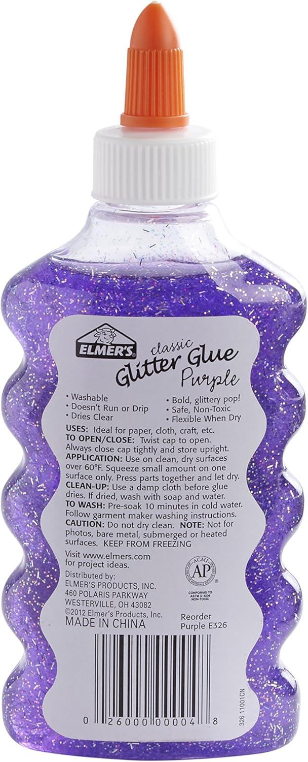 imageElmers Liquid Glitter Glue Washable Assorted Colors 6 Ounces Each 6 Count  Great for Making Slime 2064670