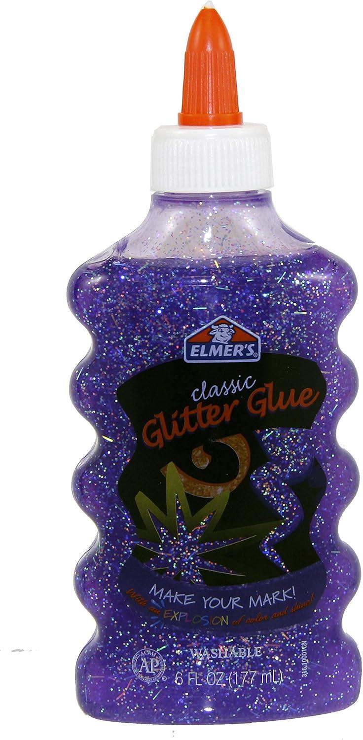 imageElmers Liquid Glitter Glue Washable Assorted Colors 6 Ounces Each 6 Count  Great for Making Slime 2064670