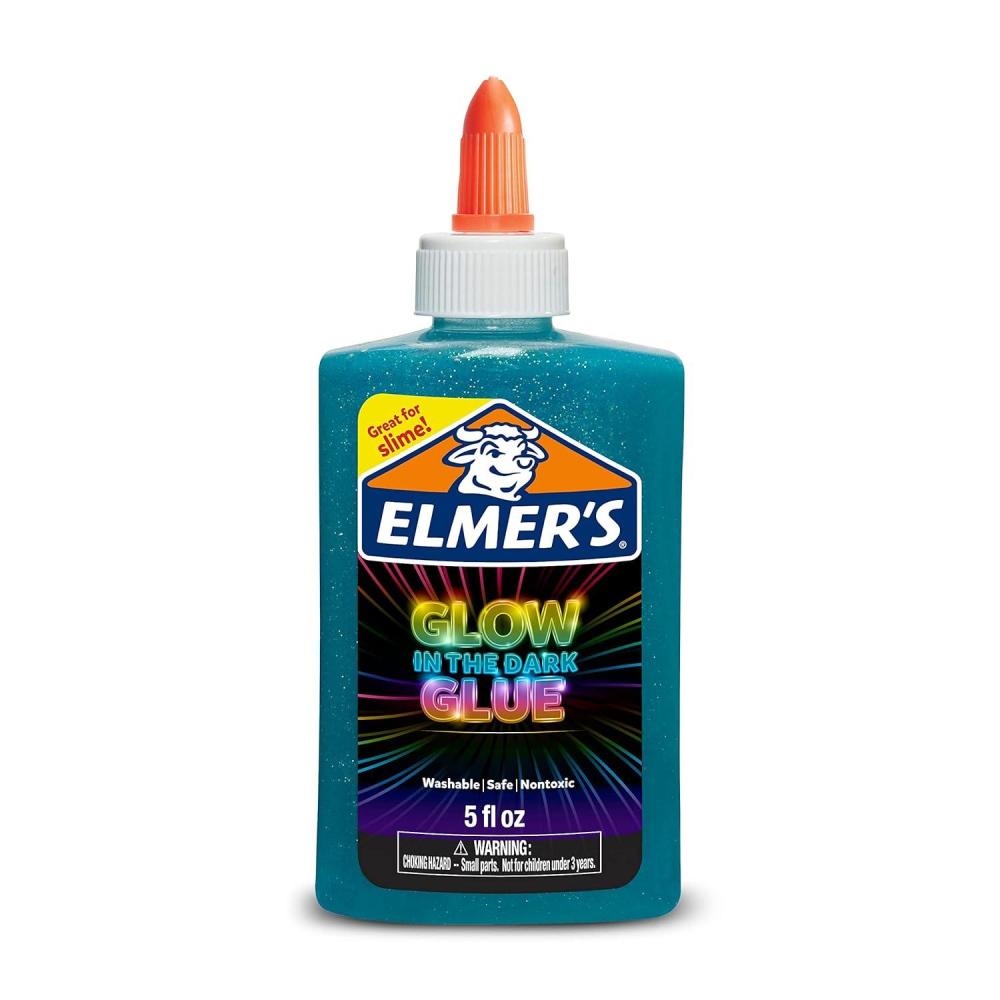 imageElmers Glow in the Dark Liquid Glue Great for Making Slime Washable Assorted Colors 5 Ounces Each5 Oz
