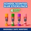 imageElmers Color n Glitz Glue Sticks Washable Assorted Colors Includes Disappearing Purple Glue Sticks 6 Grams 12 PackTropical Scented