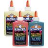 imageElmers Glow in the Dark Liquid Glue Great for Making Slime Washable Assorted Colors 5 Ounces Each