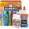 imageElmers Slime Starter Kit Clear School Glue Glitter Glue Pens ampamp Magical Liquid Activator Solution 9 CountStarter Slime Kit