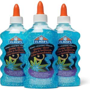 imageElmers 2022912 Liquid Glitter Glue Washable Pink 6 Ounces Pack of 3Blue