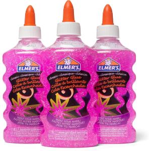 imageElmers 2022912 Liquid Glitter Glue Washable Pink 6 Ounces Pack of 3Pink