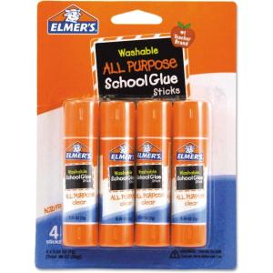 imageElmers All Purpose School Glue Sticks Clear Washable 4 Pack 024ounce sticks