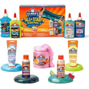 imageElmers AllStar Slime Kit Includes Liquid Glue Slime Activator and Premade Slime 9 CountAll Star Slime Kit