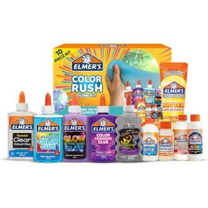 imageElmers AllStar Slime Kit Includes Liquid Glue Slime Activator and Premade Slime 9 CountColor Rush Slime Kit Amazon Exclusive