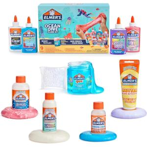 imageElmers AllStar Slime Kit Includes Liquid Glue Slime Activator and Premade Slime 9 CountNEW Ocean Dive Slime Kit