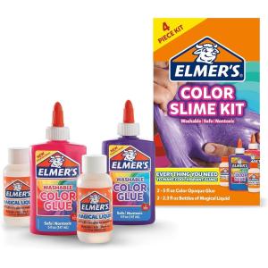 imageElmers Color Slime Kit 2Count  2Activator PinkPurple