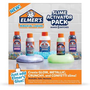 imageElmers Cosmic Shimmer Slime Kit Contains Elmers Cosmic Liquid Glue and Elmers Magical Liquid Slime Activator 4 CountCosmic Kit