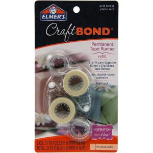 imageElmers Craftbond Permanent Tape Runner Refills 31quot by 2614 Feet Clear 2 Refills Per Pack E4007