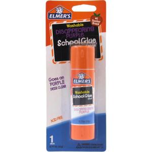 imageElmers Disappearing Purple School Glue Stick 077 oz Single Stick E523Large Stick