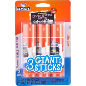 imageElmers Disappearing Purple School Glue Sticks Washable 22 Grams 18 Sticks Total Packaging May Vary