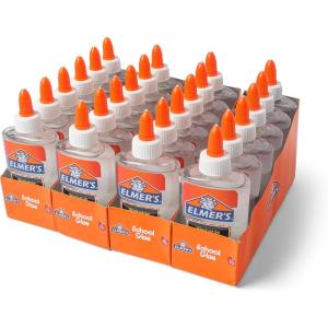 imageElmers Liquid School Glue Clear Washable 5 Ounces 24 Count  Great for Making Slime