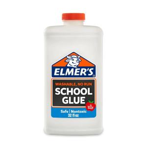 imageElmers Liquid School Glue White Washable 32 Ounces  Great for Making SlimeWhite