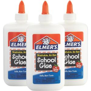 imageElmers Liquid School Glue White Washable 7625 Ounces 3 Count Slime Kit