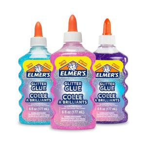 imageElmers Liquid Glitter Glue Assorted 6oz I Blue Pink Purple 1 Teacher Brand3 Count