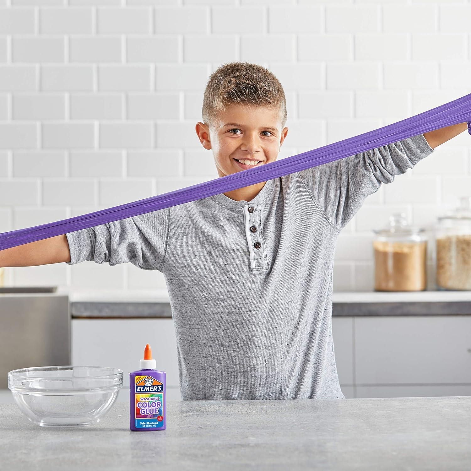 imageElmers Washable Glue Colors 5 Ounces 4 Count for Making Slime 5 Oz 4AssortedOpague