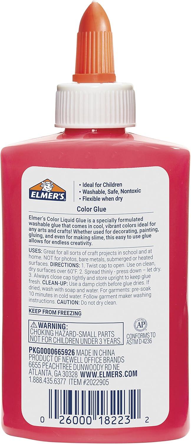 imageElmers Washable Glue Colors 5 Ounces 4 Count for Making Slime 5 Oz 4AssortedOpague