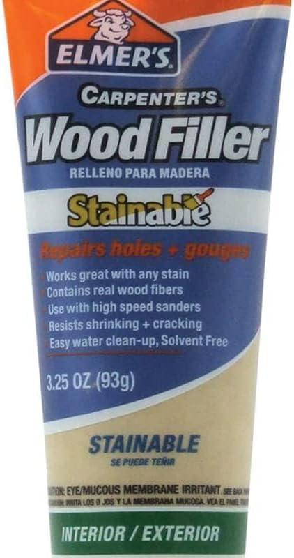 imageElmers All Purpose Carpenters Wood Filler Easy Cleanup Stainable 325Ounce E887Q Pack of 1