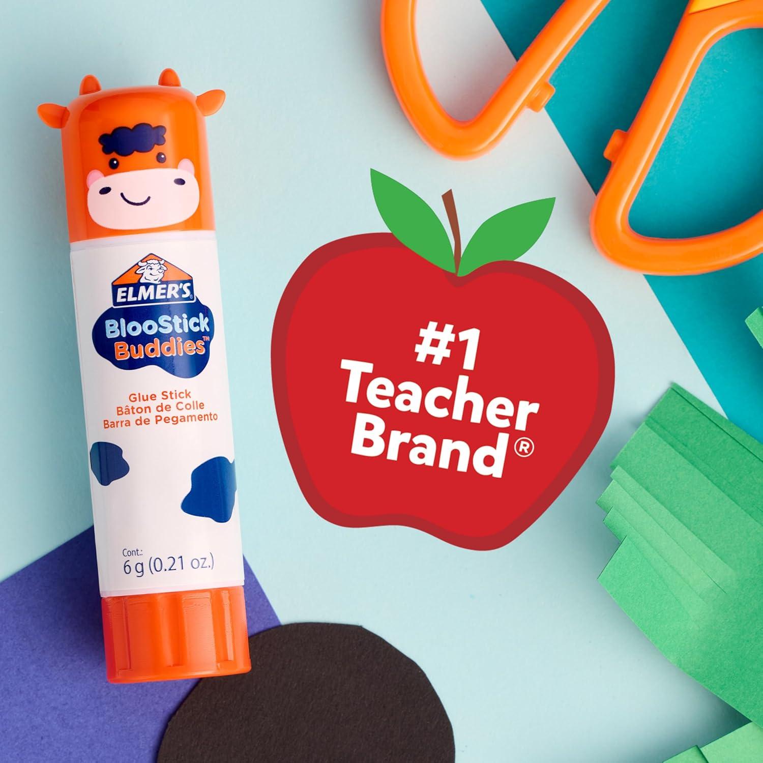 imageElmers Glue Sticks Combo Pack BlooStick Buddies and Disappearing Purple Glue Sticks 6g 12 Count 1 Teacher BrandNEW 12 Count Variety Pack