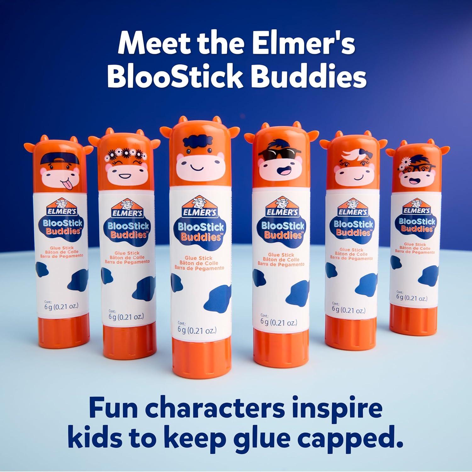 imageElmers Glue Sticks Combo Pack BlooStick Buddies and Disappearing Purple Glue Sticks 6g 12 Count 1 Teacher BrandNEW 12 Count Variety Pack