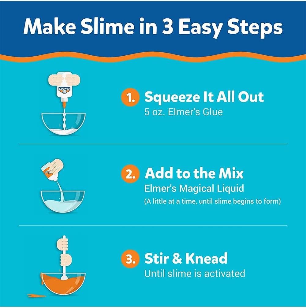 imageElmers Crunchy Slime Kit  Slime Supplies Include Metallic Liquid Glue Clear Liquid Glue Crunchy Magical Liquid Slime Activator 4 CountCrunchy Slime Kit